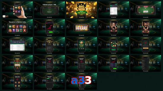 Main screen of A33 bet page for PK players