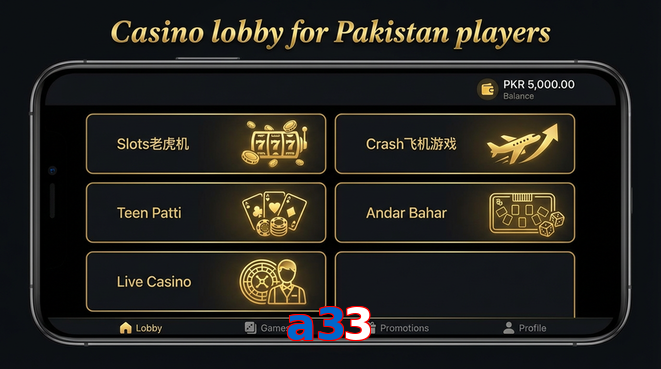 Lobby view of A33 for Pakistan users